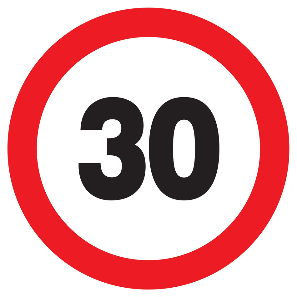 PANNEAU VITESSE LIMITÉE 30 KM/H - Ø 420 MM