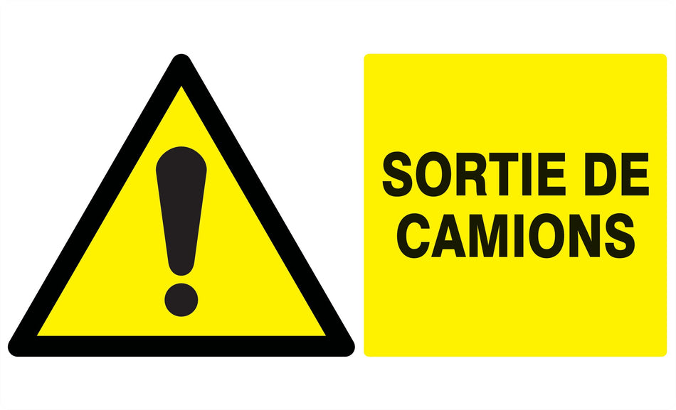 DANGER SORTIE DE CAMION 330X20
