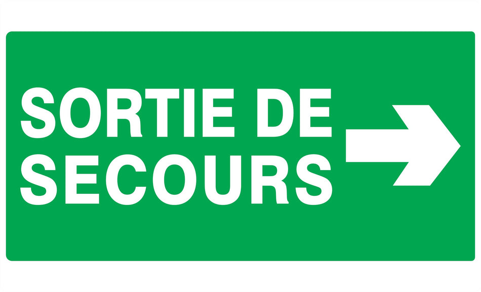 SORTIE DE SECOURS FLECHE A DRO