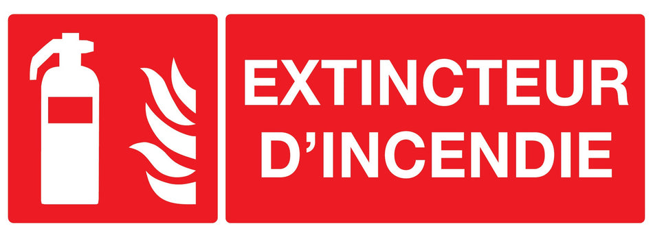 PANNEAU EXTINCTEUR D'INCENDIE - 330 X 120 MM