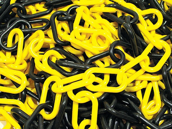 CHAINE PLASTIQUE JAUNE/NOIR N°